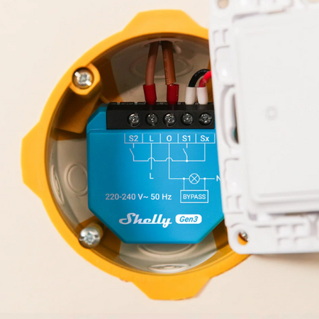 Shelly 1L Gen3 – inteligentny przekaźnik Wi-Fi bez przewodu neutralnego