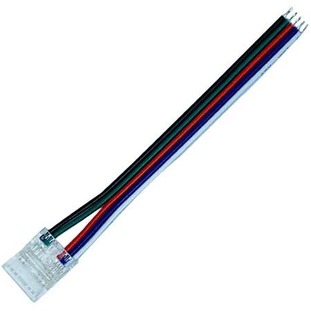 Złączka do Taśmy LED RGBW 12mm z przewodami 10cm zacisk szybki montaż