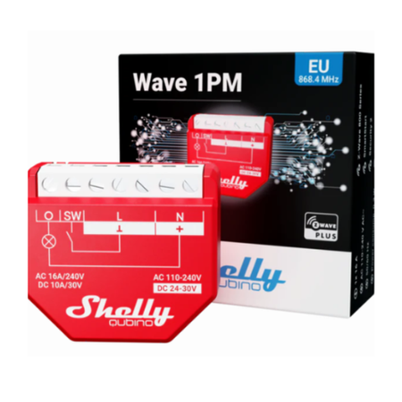 Shelly Wave 1PM Z-Wave przekaźnik 16A z pomiarem energii