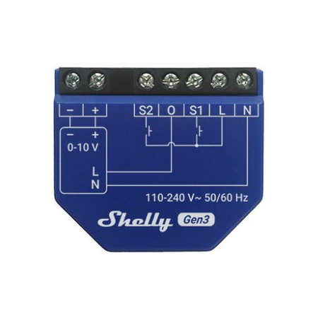 Shelly Dimmer 0-10V PM Gen3 WiFi – inteligentny ściemniacz LED 1-10V