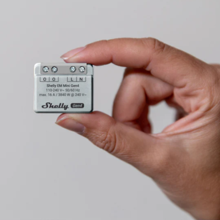 Shelly EM Mini Gen4 – licznik energii Wi-Fi / Zigbee do montażu w puszce