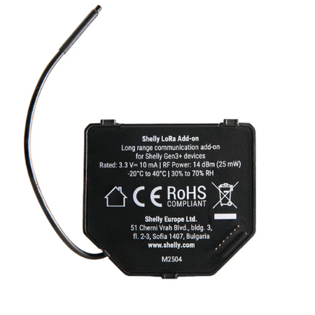 Shelly LoRa Add-on – moduł LoRa do urządzeń Shelly Gen3 i Gen4