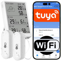 Stacja pogodowa WiFi z czujnikami zewnętrznymi IP65 Tuya na zewnątrz