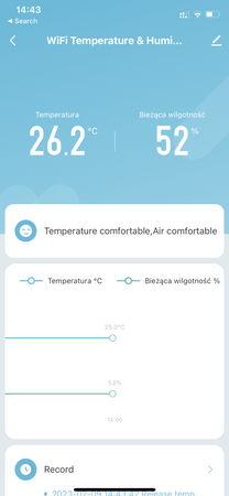 Czujnik temperatury i wilgotności WIFI TUYA V2