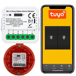 PRZEKAŹNIK ZIGBEE TUYA WŁĄCZNIK DOPUSZKOWY V3 PODWÓJNY STEROWNIK ŚWIATŁA