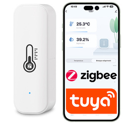 Czujnik temperatury i wilgotności ZigBee na baterie Tuya