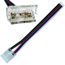 Złączka do Taśmy LED RGBW 12mm z przewodami 10cm zacisk szybki montaż