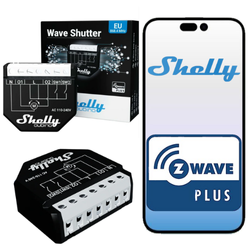 Shelly Wave Shutter Z-Wave Sterownik Rolet Żaluzji Markiz Pomiar Energii