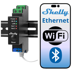 Shelly Pro 2PM v.1 przełącznik DIN do rolet i obwodów z pomiarem energii