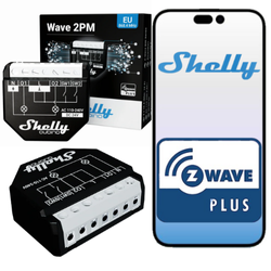 Shelly Wave 2PM – przekaźnik Z-Wave 2-kanałowy z pomiarem energii