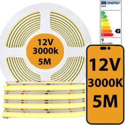 Taśma LED COB 12V 5M rolki NEON pasek 3000K ciepła 900lm/m 9W/m mocna