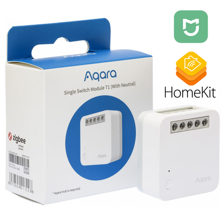 Aqara T1 | Przekaźnik do puszkowy Zigbee z NEUTRALNYM