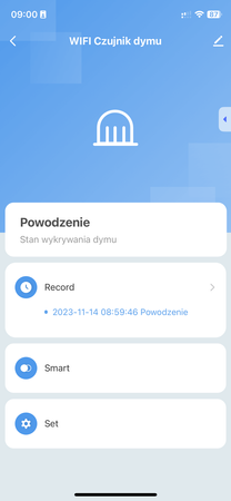 CZUJNIK DYMU OGNIA WIFI ALARM CZUJKA TUYA SMART Z SYRENĄ BEZPRZEWODOWY