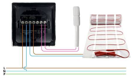 Termostat ZIGBEE Sterownik ogrzewania Tuya TE-1Z przewodowy do podłogówki